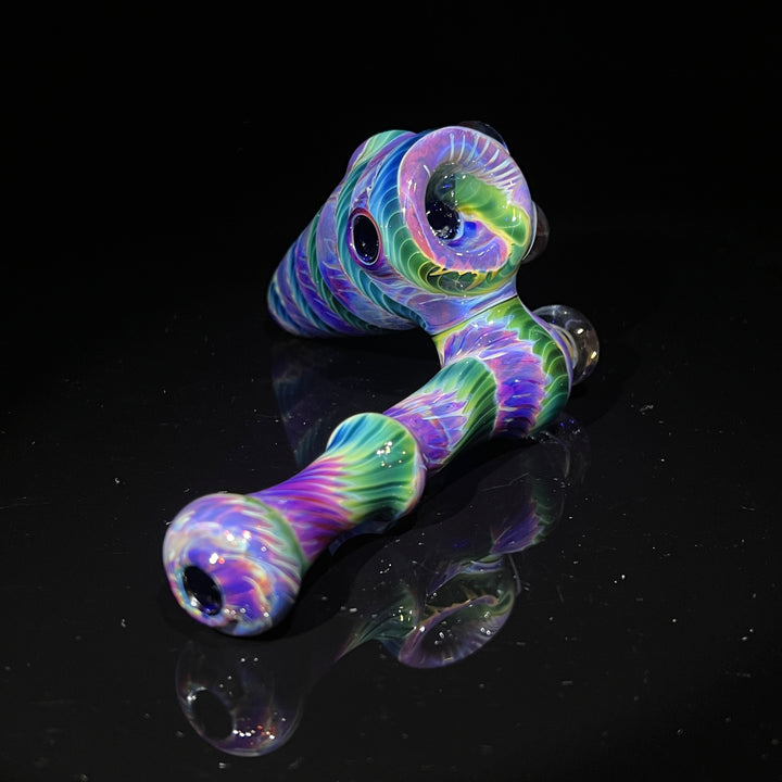 Purple Tie Dye Sidecar Bubbler 1 Glass Pipe Jedi Glassworks   