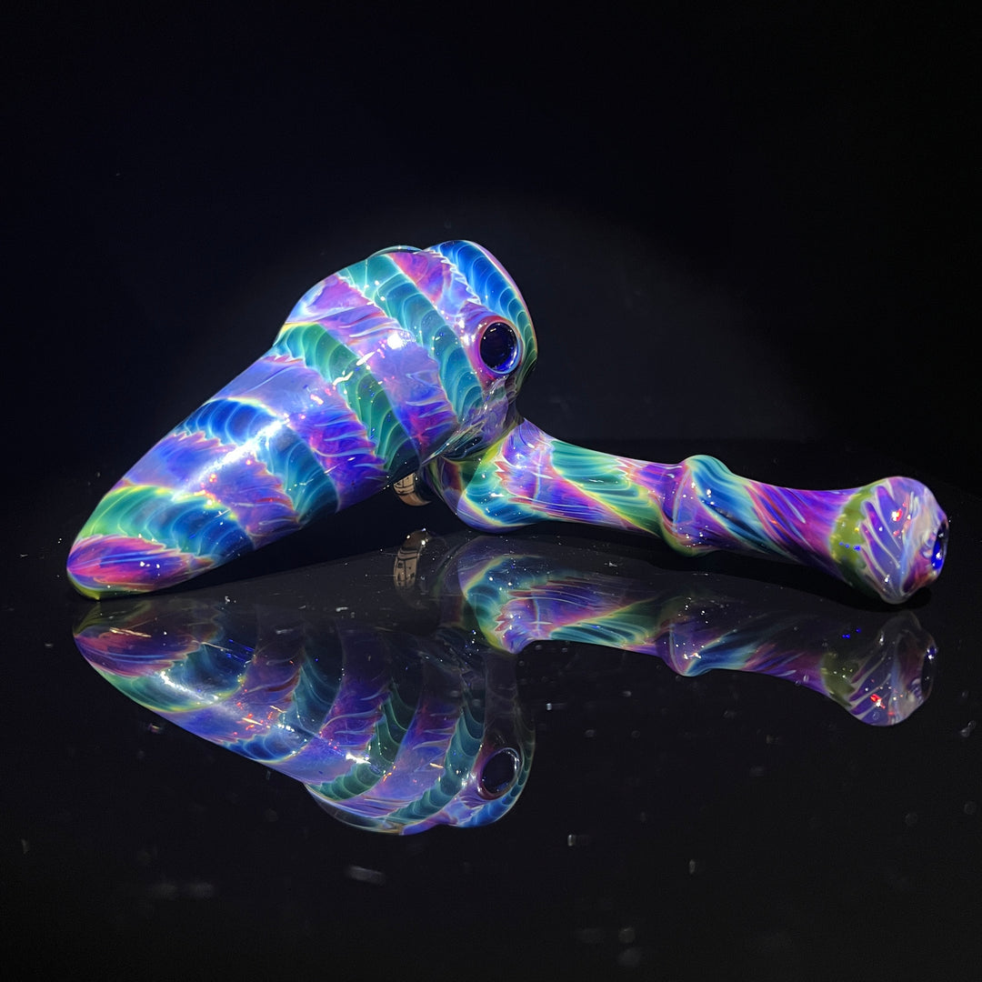 Purple Tie Dye Sidecar Bubbler 1 Glass Pipe Jedi Glassworks   