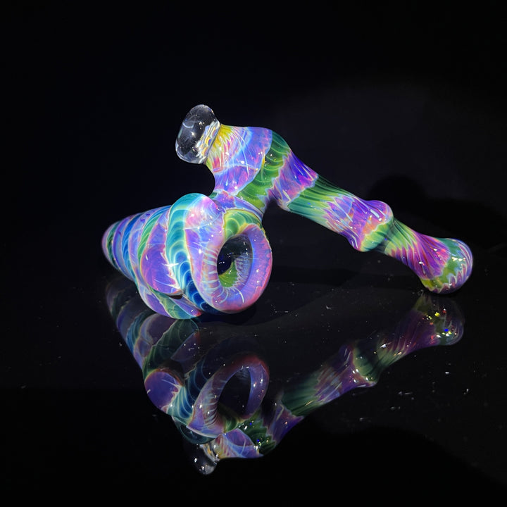 Purple Tie Dye Sidecar Bubbler 1 Glass Pipe Jedi Glassworks   