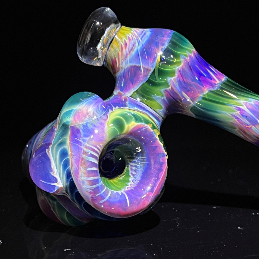 Purple Tie Dye Sidecar Bubbler 1 Glass Pipe Jedi Glassworks   