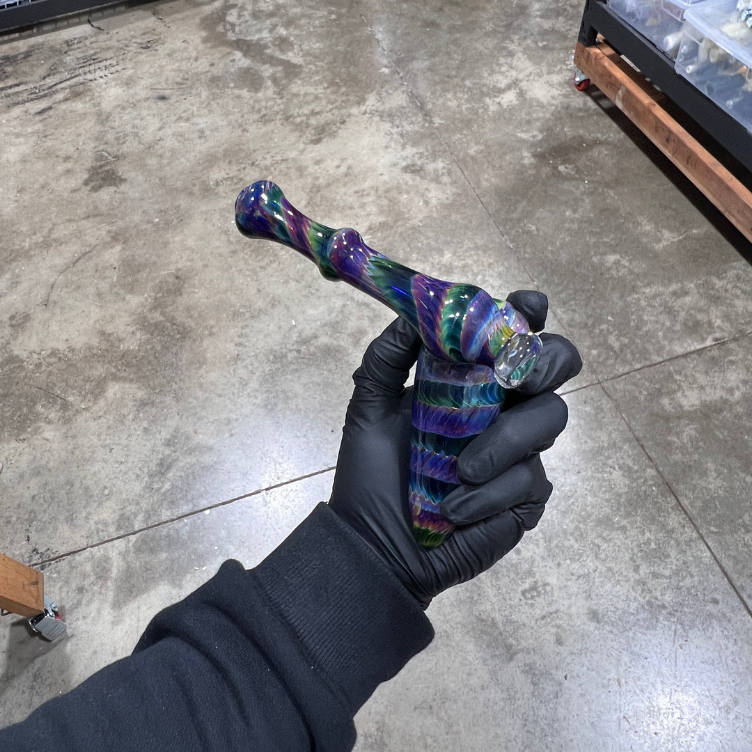 Purple Tie Dye Sidecar Bubbler 1 Glass Pipe Jedi Glassworks   