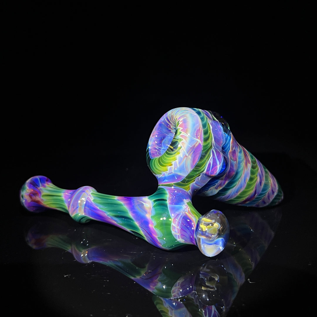 Purple Tie Dye Sidecar Bubbler 3 Glass Pipe Jedi Glassworks   