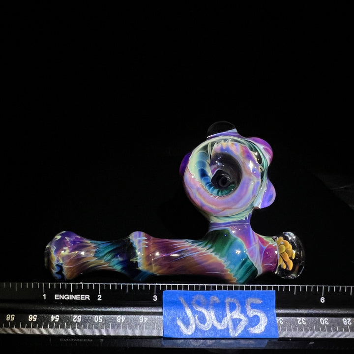 Purple Tie Dye Sidecar Bubbler 5 Glass Pipe Jedi Glassworks   