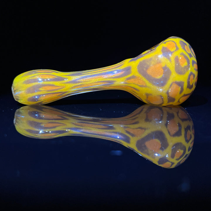 Leopard Print Pipe Glass Pipe Hoffman Glass   