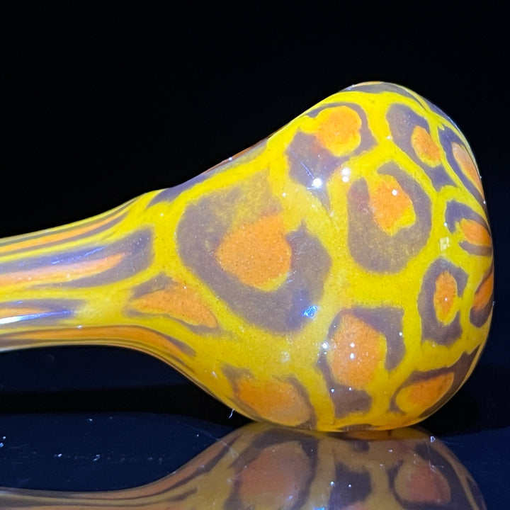 Leopard Print Pipe Glass Pipe Hoffman Glass   