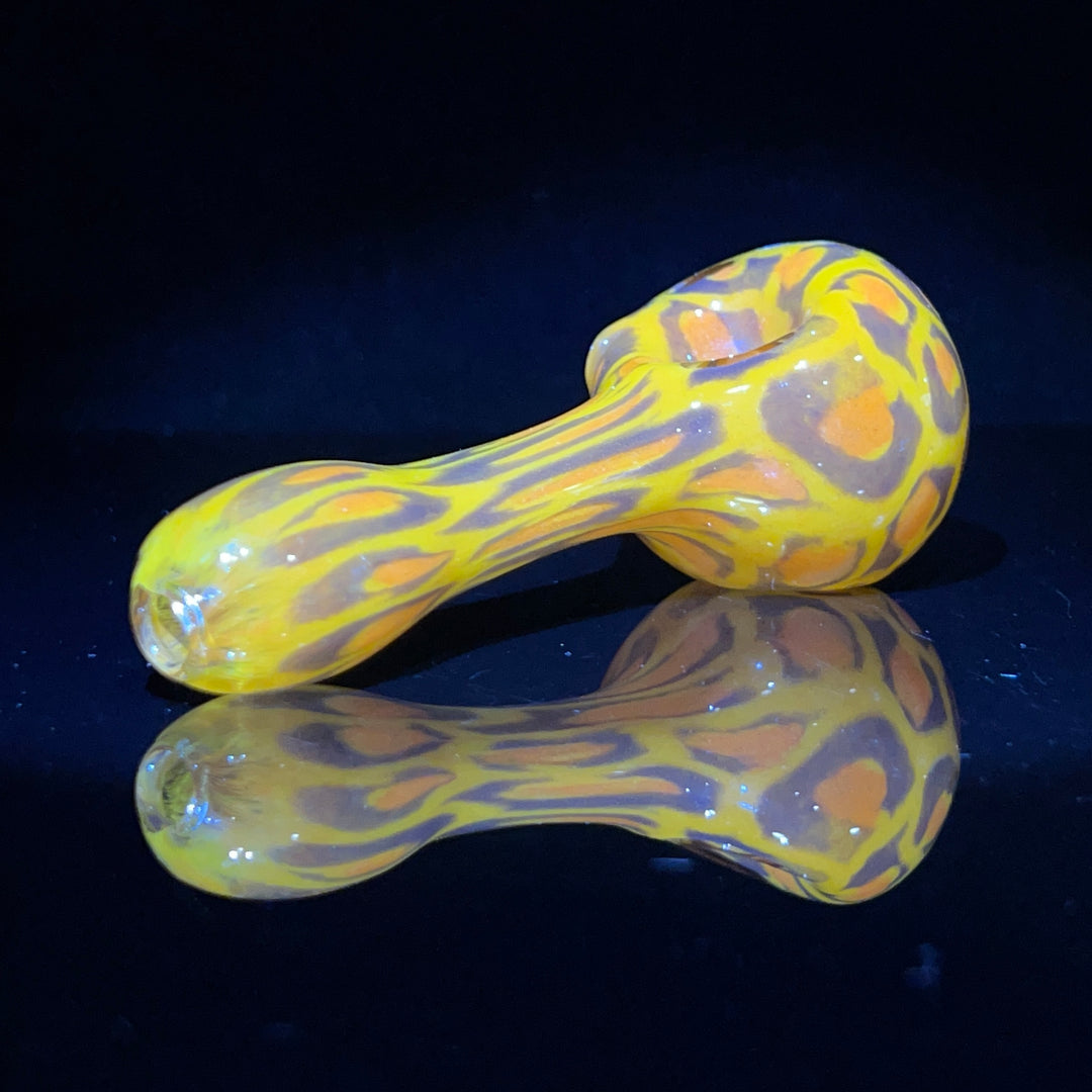 Leopard Print Pipe Glass Pipe Hoffman Glass   
