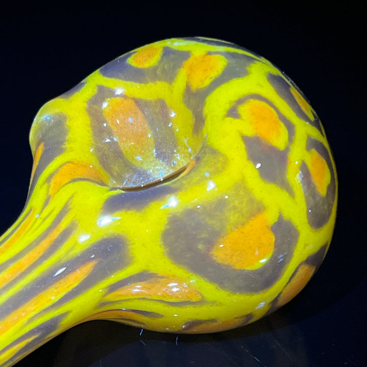 Leopard Print Pipe Glass Pipe Hoffman Glass   