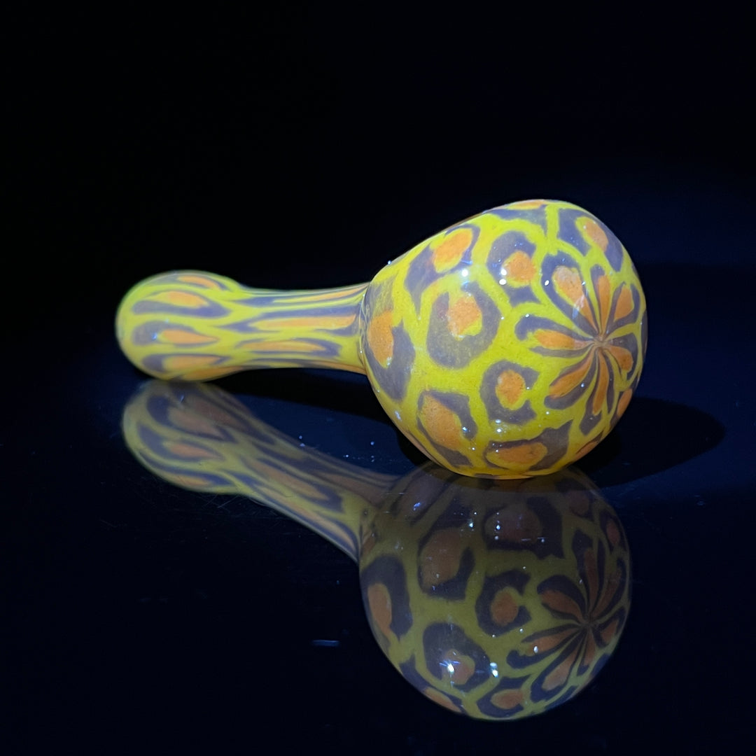 Leopard Print Pipe Glass Pipe Hoffman Glass   