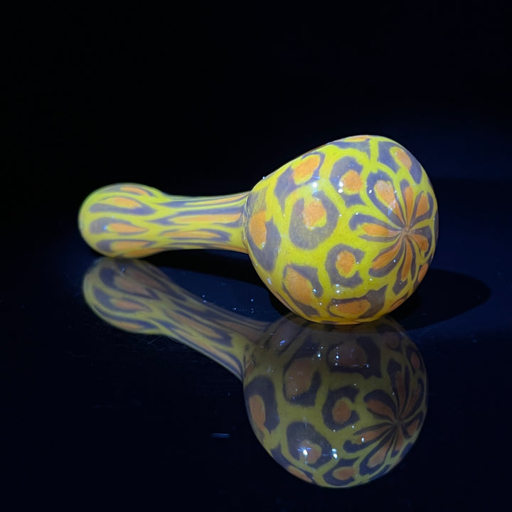Leopard Print Pipe Glass Pipe Hoffman Glass   