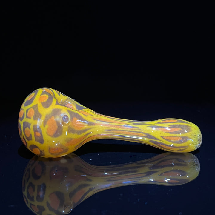 Leopard Print Pipe Glass Pipe Hoffman Glass   