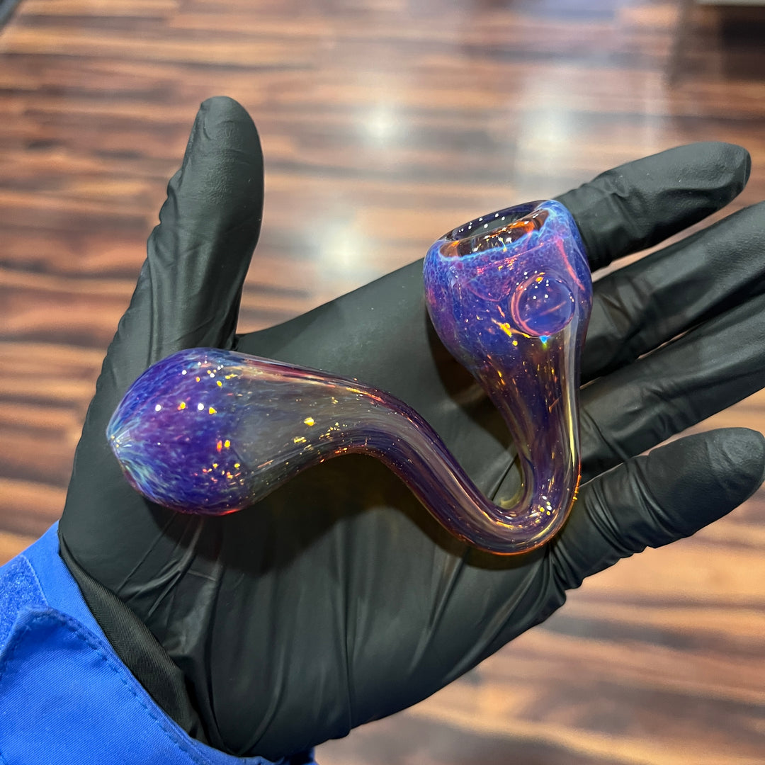 Infrared Purple Explosion Sherlock Pipe Glass Pipe Revlock   