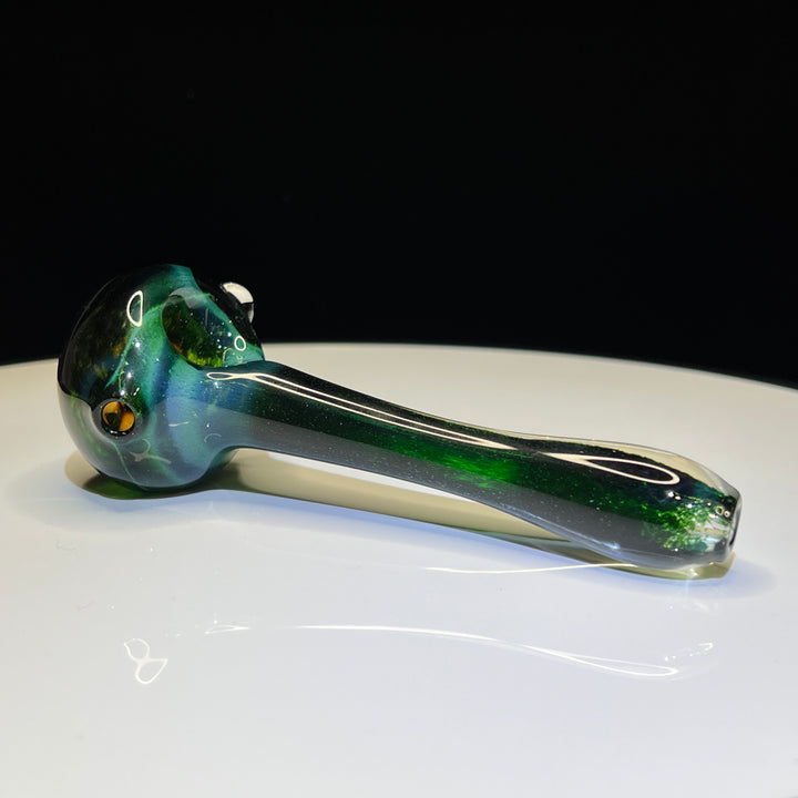 Narbles Green Golden Honeycomb Pipe 5 Glass Pipe Narbles Glass   