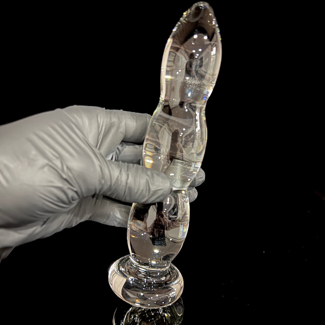Clear Dildo with Graduating Bulbs Accessory Port Townsend Glassworks   