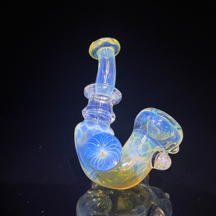 Honeycomb Sherlock Glass Pipe STF Glass   