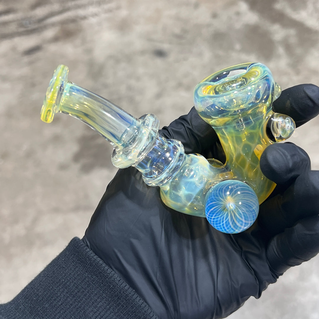 Honeycomb Sherlock Glass Pipe STF Glass   