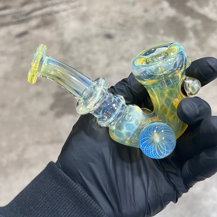 Honeycomb Sherlock Glass Pipe STF Glass   