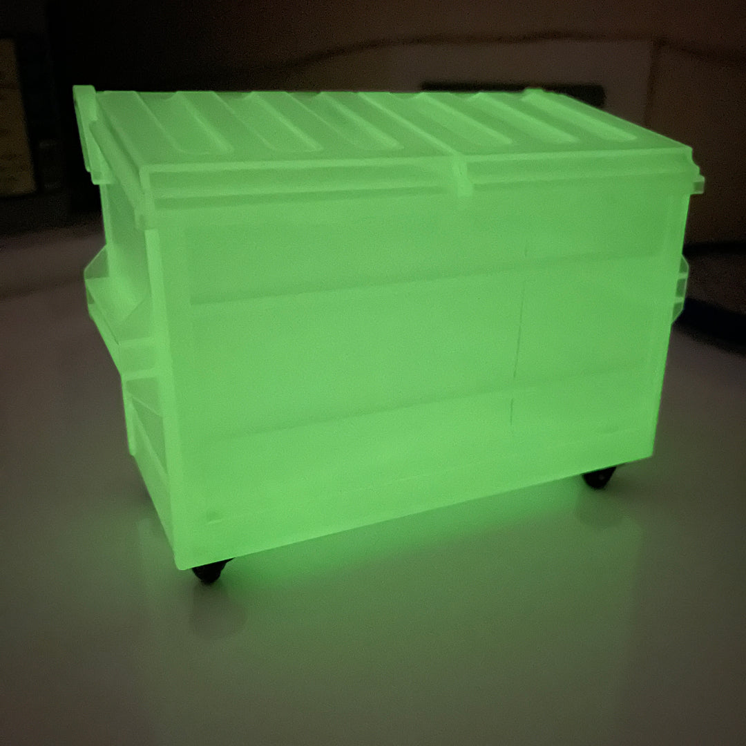 Mini Dumpster Desktop Container Cleaning Supplies Fresh Glass Co Glow in the Dark  