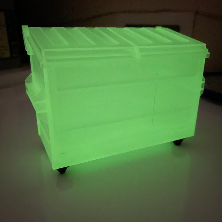 Mini Dumpster Desktop Container Cleaning Supplies Fresh Glass Co Glow in the Dark  