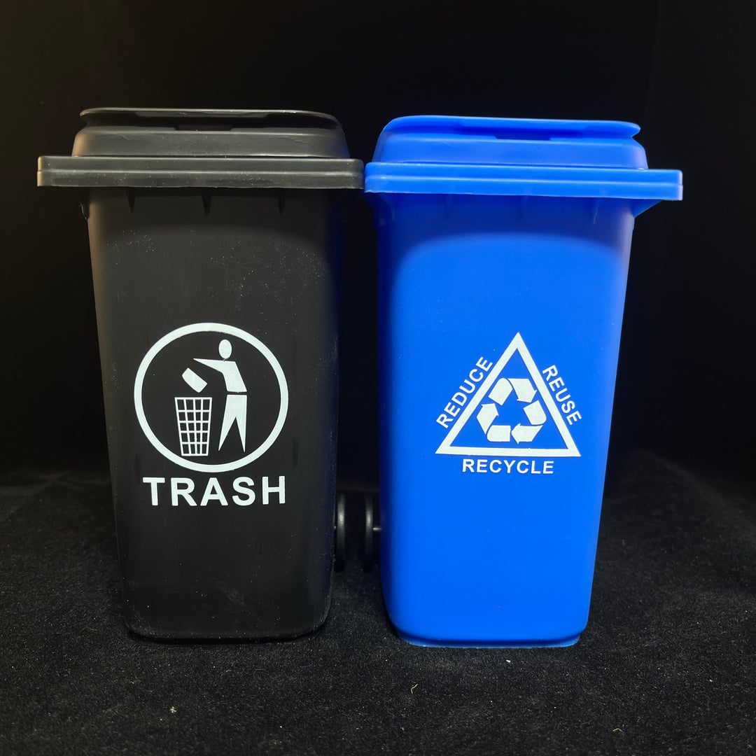 Mini Trash/Recycling Desktop Bin Cleaning Supplies Fresh Glass Co   