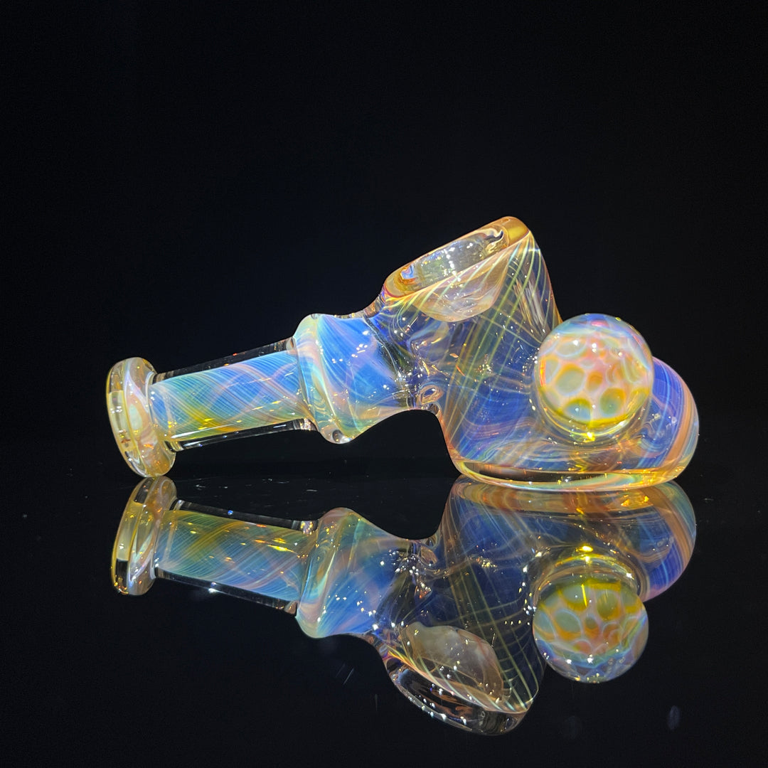 Silver and Gold Fumed Hammer 3 Glass Pipe STF Glass   