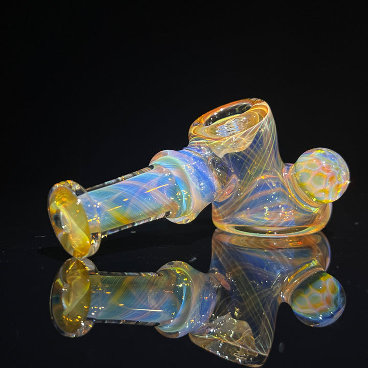 Silver and Gold Fumed Hammer 3 Glass Pipe STF Glass   