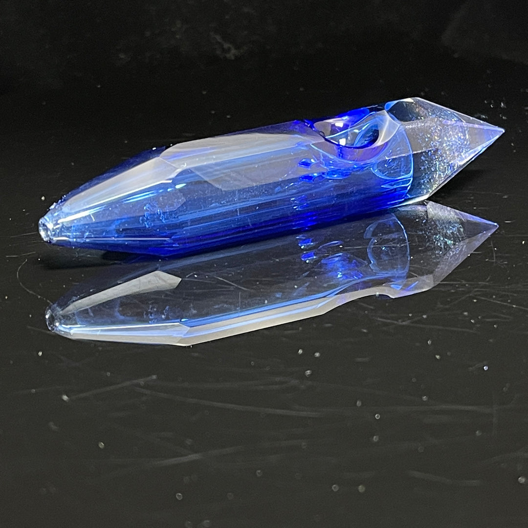 Blue Crystal Glass Pipe Glass Pipe TG   