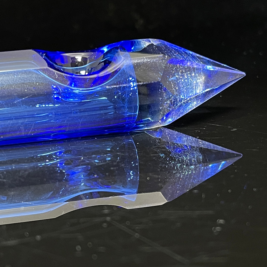 Blue Crystal Glass Pipe Glass Pipe TG   