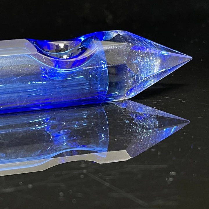 Blue Crystal Glass Pipe Glass Pipe TG   