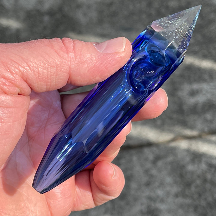 Blue Crystal Glass Pipe Glass Pipe TG   