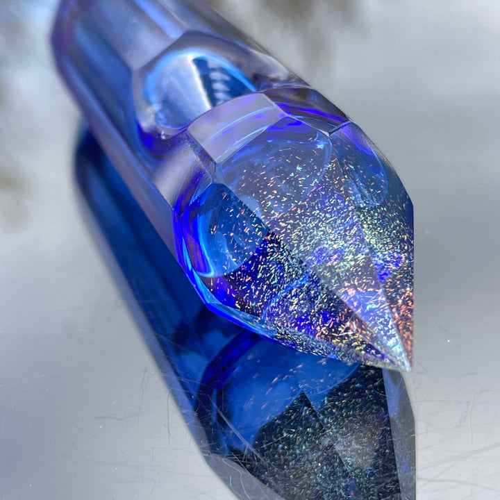Blue Crystal Glass Pipe Glass Pipe TG   