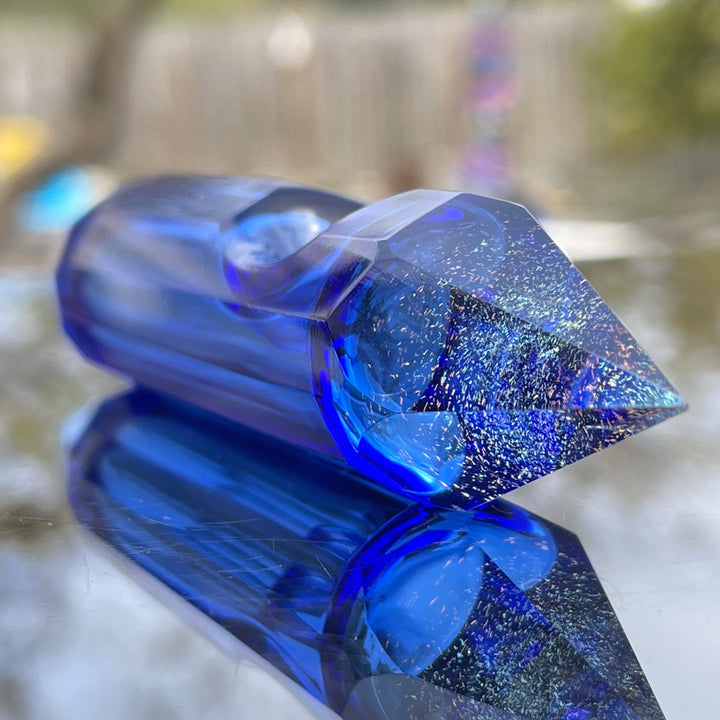 Blue Crystal Glass Pipe Glass Pipe TG   