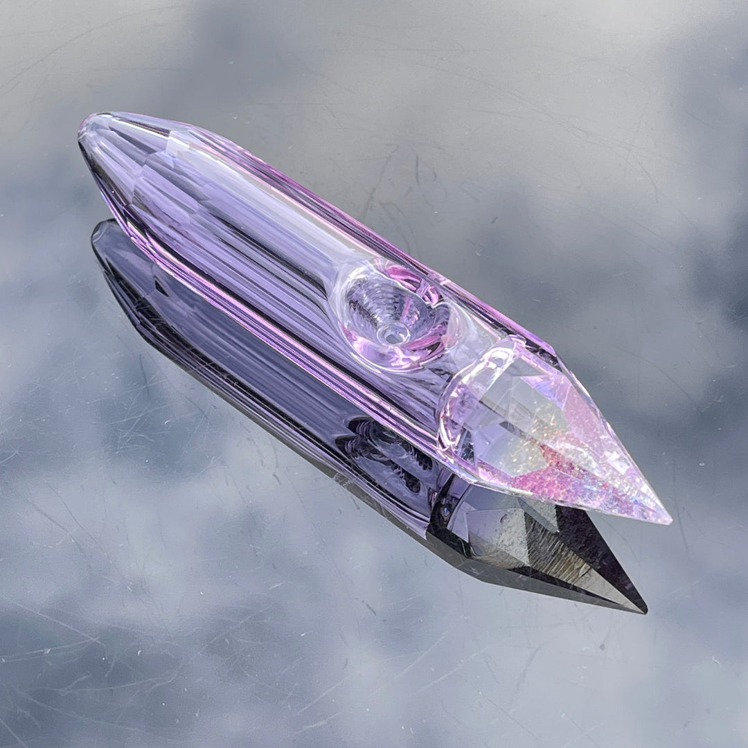 Amethyst Crystal Glass Pipe Glass Pipe TG   