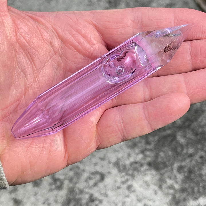 Seconds Amethyst Crystal Glass Pipe Seconds Glass Pipe Hillside Glass   