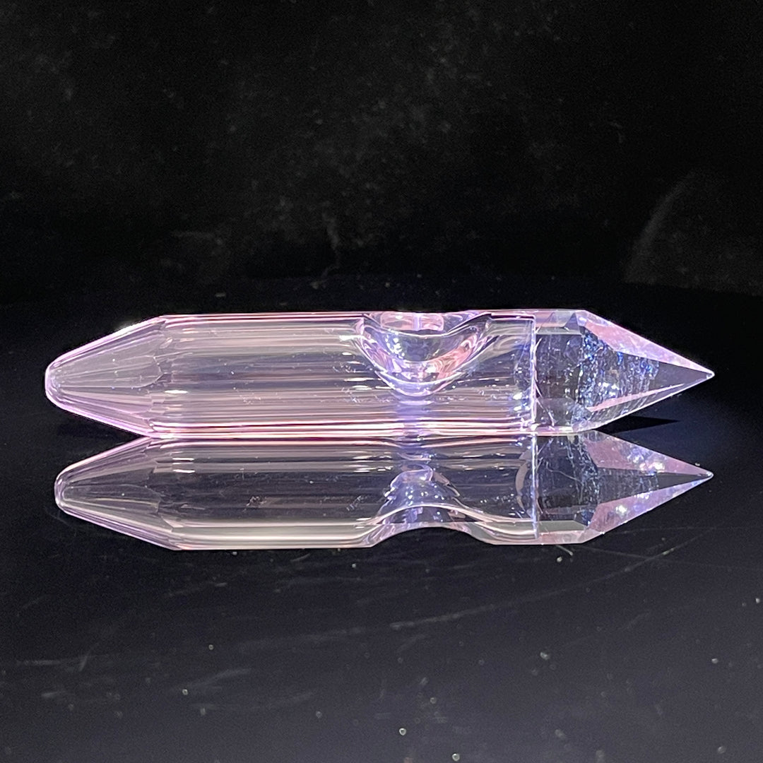 Rose Quartz Crystal Glass Pipe Glass Pipe TG   