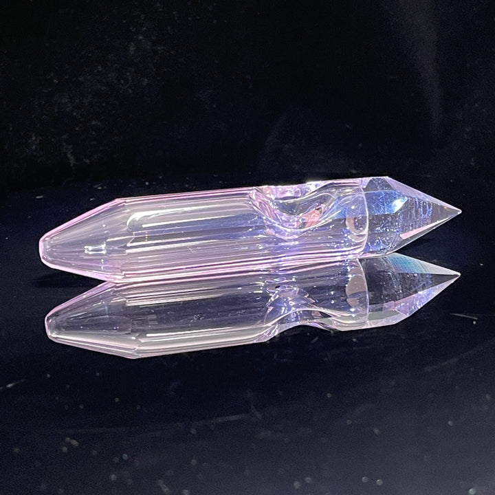 Rose Quartz Crystal Glass Pipe Glass Pipe TG   