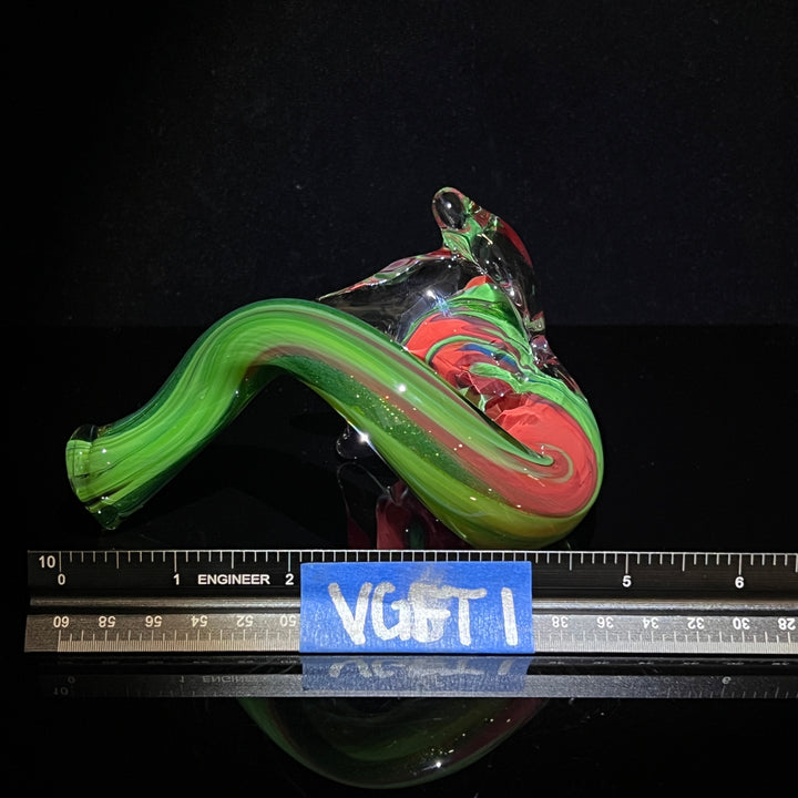 Flower Twist Pipe 1 Glass Pipe Violet Glass   
