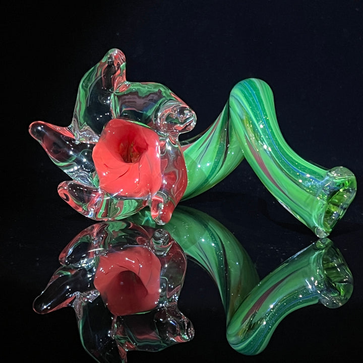 Flower Twist Pipe 1 Glass Pipe Violet Glass   