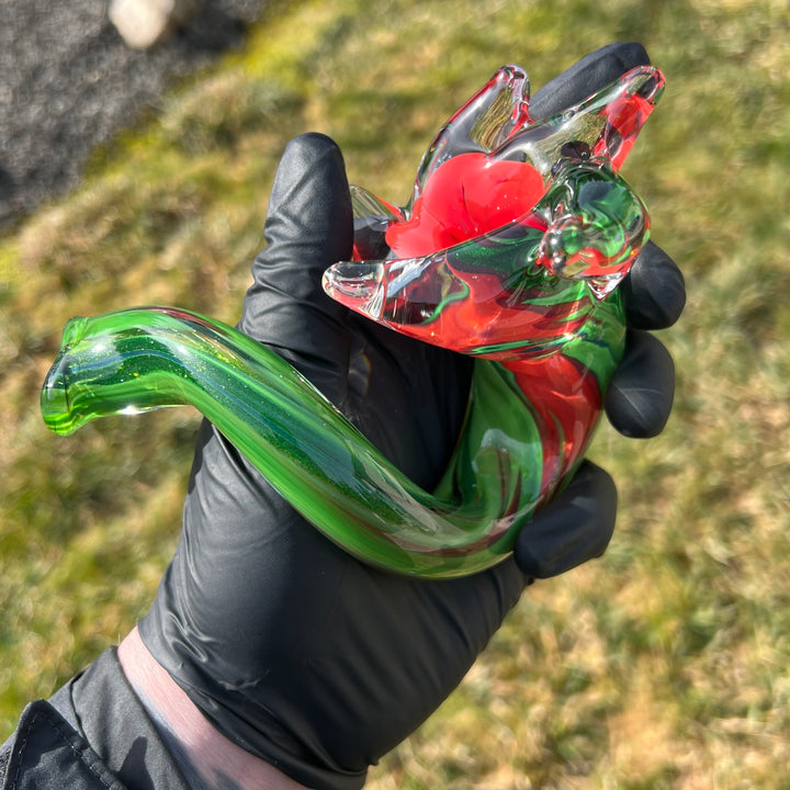Flower Twist Pipe 1 Glass Pipe Violet Glass   