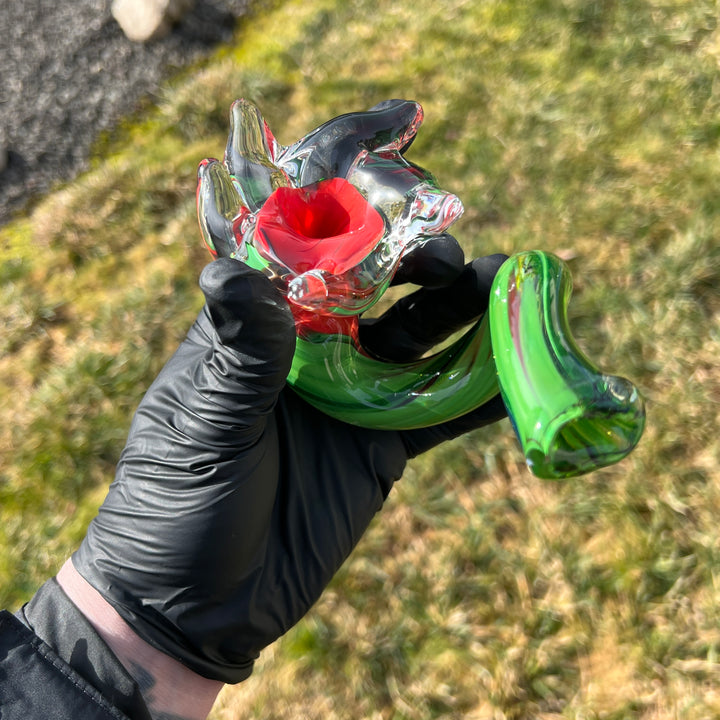 Flower Twist Pipe 1 Glass Pipe Violet Glass   