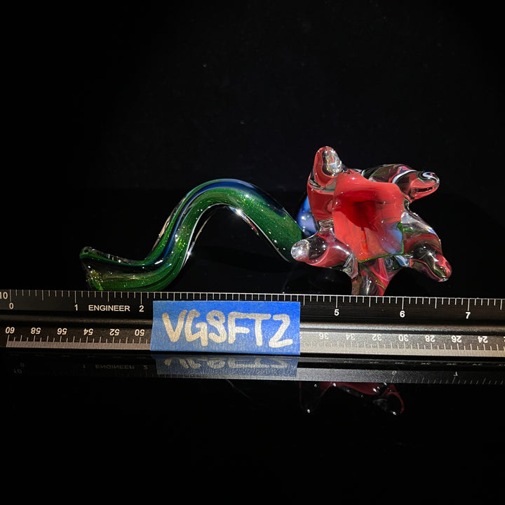 Standing Flower Twist Pipe 2 Glass Pipe Violet Glass   