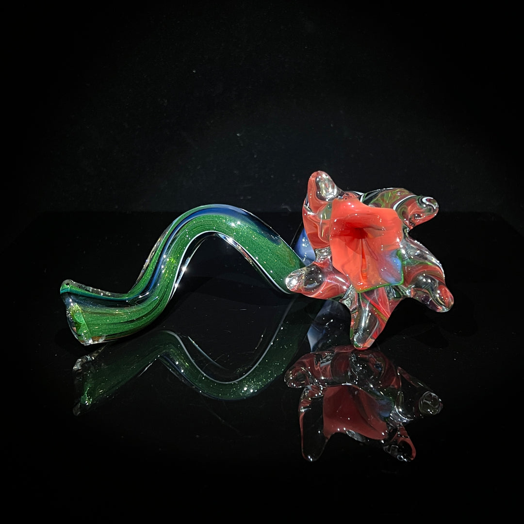 Standing Flower Twist Pipe 2 Glass Pipe Violet Glass   