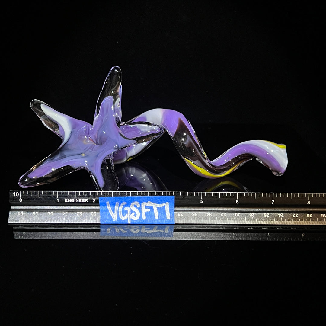 Standing Flower Twist Pipe 1 Glass Pipe Violet Glass   