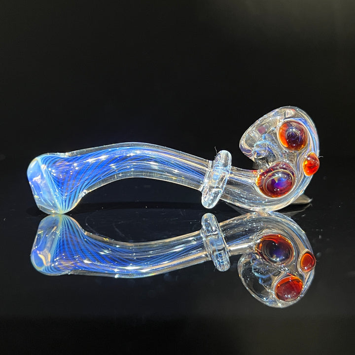 Fumed Line Work Sherlock Glass Pipe Boro Lyon   