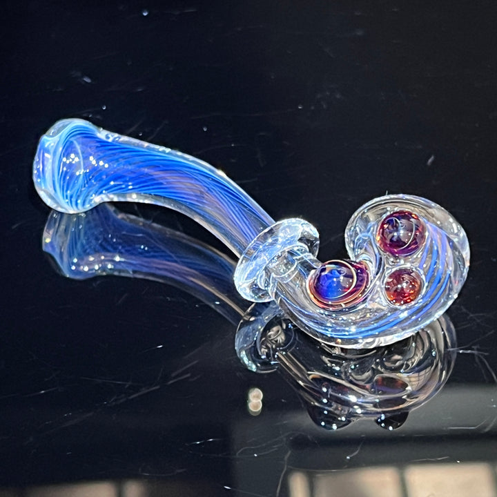 Fumed Line Work Sherlock Glass Pipe Boro Lyon   