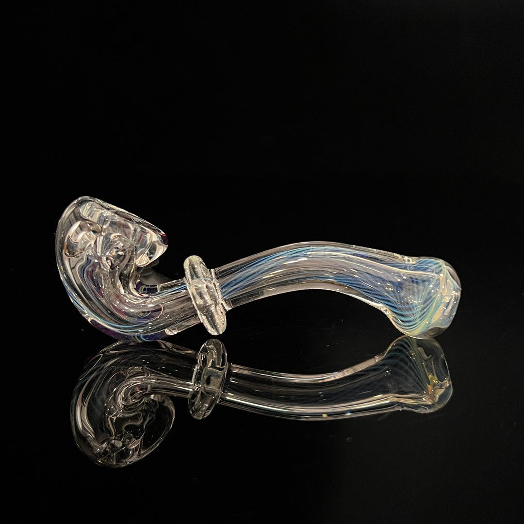 Fumed Line Work Sherlock Glass Pipe Boro Lyon   