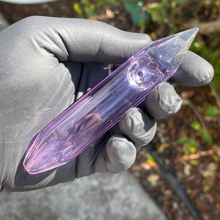 Seconds Amethyst Crystal Glass Pipe Seconds Glass Pipe Hillside Glass   