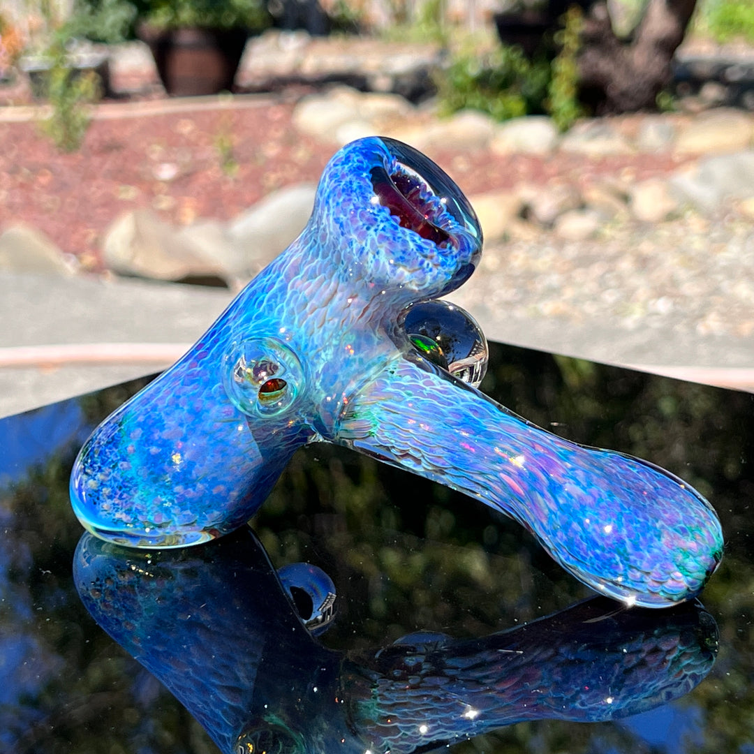 Purple Seaweed Triple Opal Hammer Glass Pipe Tako Glass   