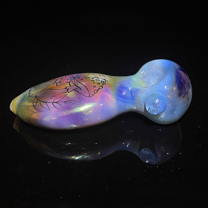 Carved mushroom Pipe 1 Glass Pipe Street Kitty Glass   