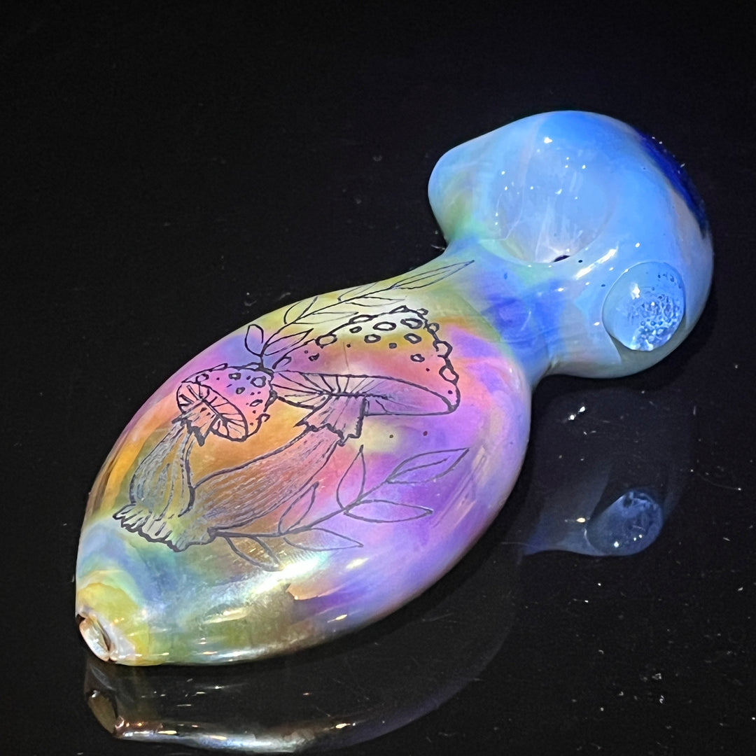 Carved mushroom Pipe 1 Glass Pipe Street Kitty Glass   