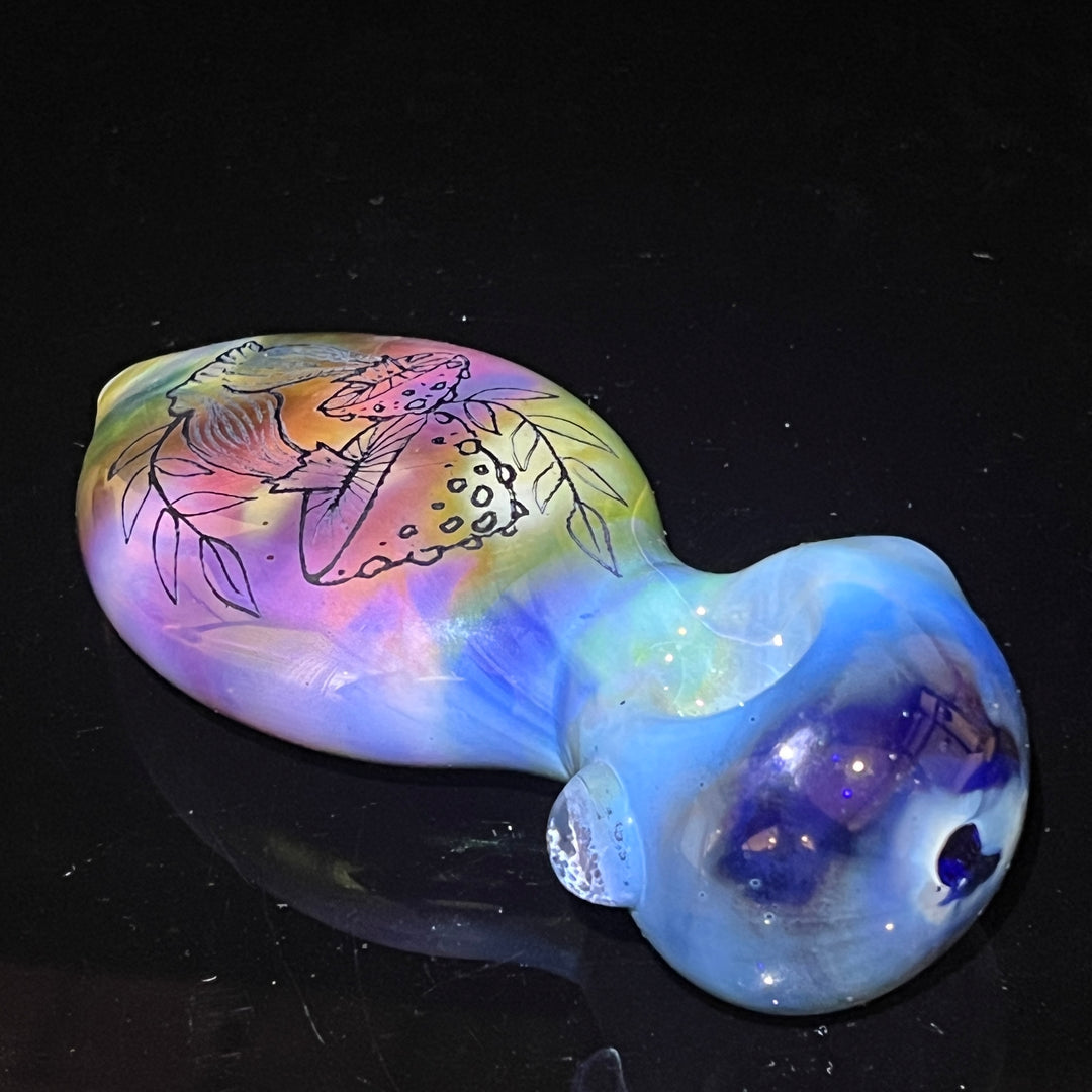 Carved mushroom Pipe 1 Glass Pipe Street Kitty Glass   